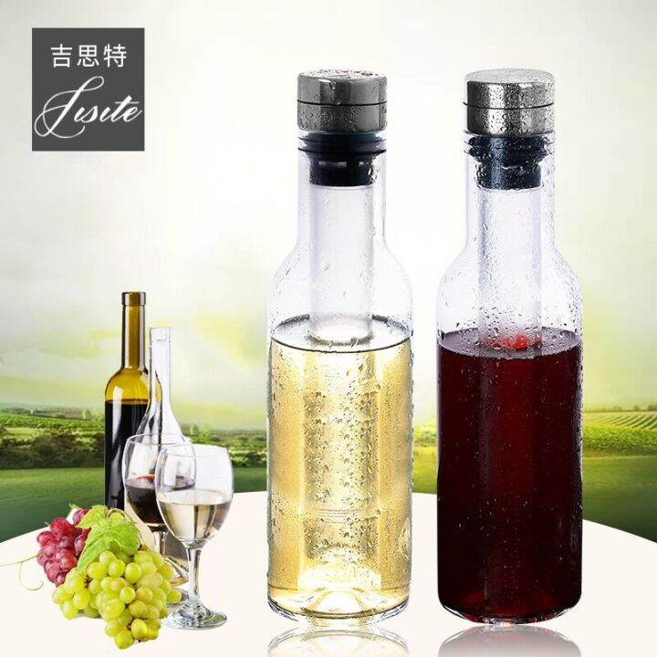 quick crystal glass wine cooler decanter bottle built in stick wine