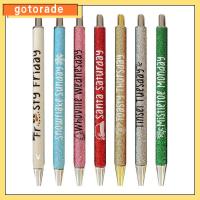 GOTORADE เครื่องมือสำหรับการเขียน ปากกากากเพชรคริสต์มาส อุปกรณ์สำนักงานโรงเรียน เครื่องเขียนสร้างสรรค์ ชุดปากกากากเพชรวันธรรมดา ของขวัญสำหรับเด็ก 0.5มม. ปากกาตลกๆ สำหรับนักเรียน