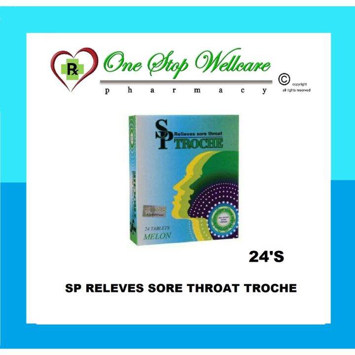 SP Troche Lozenges 24 Tablets Melon Flavour EXP02/2026 [ Relieves sore