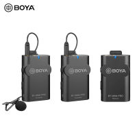 BOYA BY-WM4 Pro K2 Portable 2.4G Wireless Microphone System(Dual Transmitters + One Receiver) with Hard Case for DSLR Camera Camcorder Smartphone PC Tablet Sound Audio Recording Interview