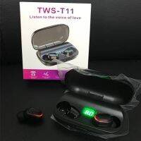 หูฟังไร้สาย หูฟังบลูทูธ 5.0 TWS -T11 หูฟังออกกำลังกาย ระบบเสียงรอบทิศทางเสียงดีเบสหนักแน่น กันน้ำ ตัดเสียงรบกวน แบตในตัวใช้ชาร์จมือถือได้