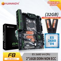 เมนบอร์ด F8 X99ของ Huanzhi X99เริ่มต้น LGA 2011-3 XEON มาพร้อมกับ E5 Intel 2680 V4พร้อมหน่วยความจำ NON-ECC DDR4 2*16G ชุดคิท NVME SATA