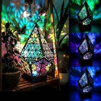 Wooden Led Projection Mosaic Lamp Colorful Diamond Multipurpose Polar Star Floor Lamp Night Light Bohemian Lamp Decor Stehlampe