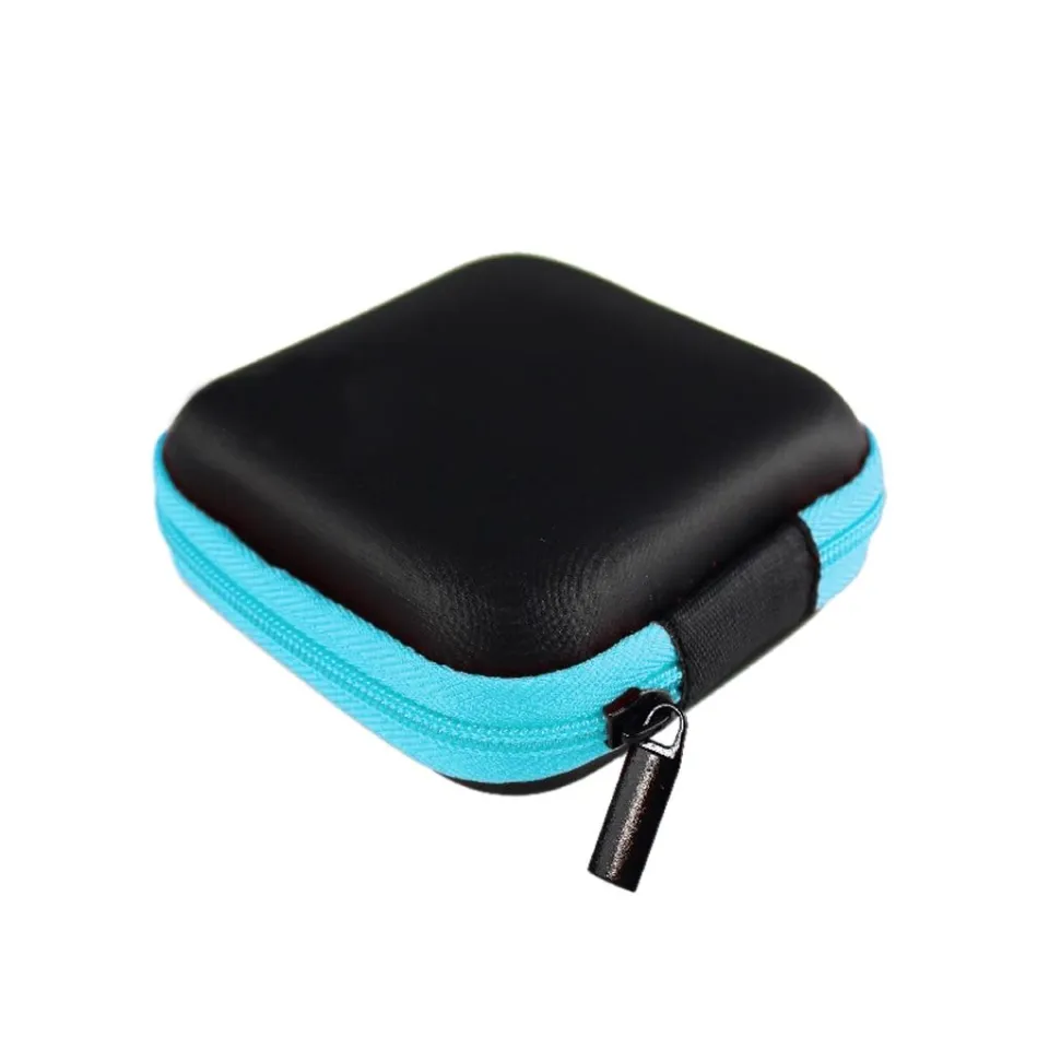 Mini Zipper Hard Headphone Case Portable Earbuds Pouch box