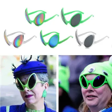 Alien Party Glasses Funny Sunglasses ET Sunglasses Holiday Dance Aliens  Costume Alternative Shapes Rainbow Lenses Party