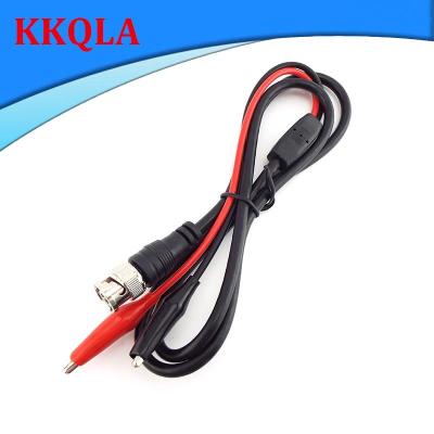 QKKQLA 1M BNC Male Plug Connector Cable to Dual Alligator Clip DIY Test Probe Leads Wires Crocodile Clips Roach
