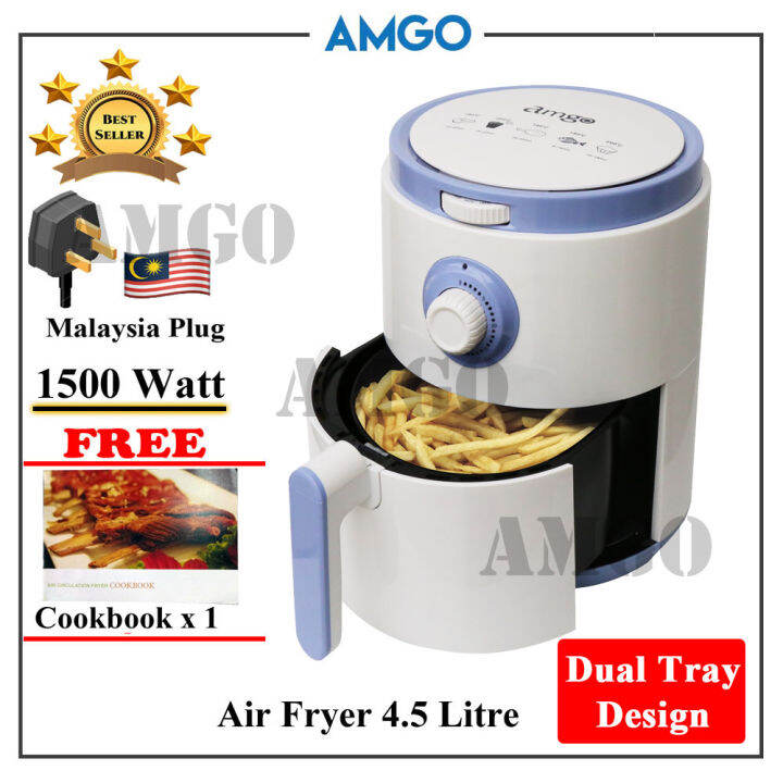 AMGO 4.5L High Capacity Air Fryer [Malaysia 3Pin Plug] air fryer 4.5L