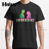 Someday Classic T-Shirt Mens Short Sleeve Shirts Casual High Quality Cute Elegant Lovely Kawaii Cartoon Sweet Cotton Tee Shirts