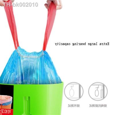 ☽ Random Color Stringing Type Rubbish Bag 60x70cm Thick Kitchen Cleaning Plastic Trash Bags Drawstring Garbage Bag For Hotel Offic