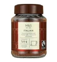 Marks &amp; Spencer Italian Instant Coffee (UK Imported) มาร์ค แอนด์ สเปนเซอร์ อิตาเลี่ยน กาแฟสำเร็จรูป 100g.