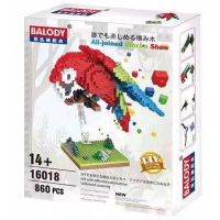 ตัวต่อ BALODY Nano Micro Block HAAR นาโน ไมโคร บล็อก นกแก้ว สการ์เล็ต มาคอว์ สีแดง Red Scarlet Macaw Parrot Bird 16018 จัดจำหน่ายโดย HAAR Distributed by HAAR - ของขวัญ วันเกิด จับฉลาก ปีใหม่