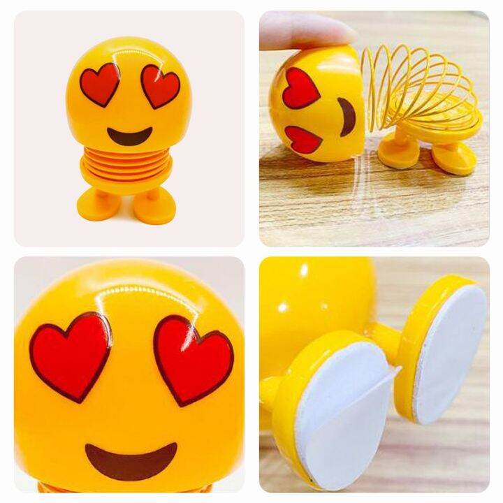 {READY STOCK + COD}Emoji Doll Cute Emoji Shaking Head Doll Toy Funny
