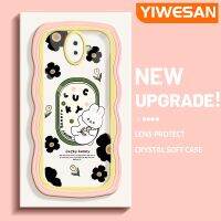 YIWESAN เคสสำหรับ Samsung J6บวก2018 J6,เคสลายการ์ตูนใหม่รูปกระต่ายน่ารักมาคารอนเวฟขอบกันกระแทกแบบใสนิ่มเคสมือถือเคสโปร่งใสลายกล้องถ่ายรูปสุดสร้างสรรค์เคสป้องกันซิลิกาเจล