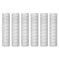 6Pcs 5 Micrometre String Wound Water Filter Universal Whole House Replacement Sediment Filters 10Inch