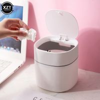 ❏▲ Mini Waste Box Bin Garbage Basket Home Table Trash Can Plastic Office Supplies Dustbins Sundries Barrel Box For Household