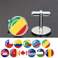 【hot】 Esspoc Flag Statement Glass Fashion Flags Jewelry Colombia Chad Chile Comoros Canada