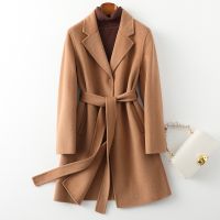 [COD] Double-sided cashmere coat womens mid-length 2022 autumn and winter new slim fashion high-end woolen man