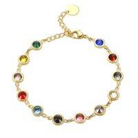 Bracelet Cz Rainbow Color