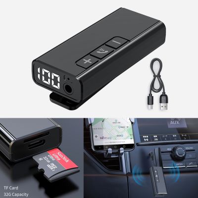 Wireless Bluetooth Receiver Adapter Stereo Bluetooth 5.0 Receiver with Mic 3.5mm Jack For Car PC Music Audio Aux A2dp Headphone