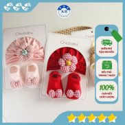 Set Mũ Turban Kèm Vớ Gắn Thú Nhồi Bông 3D Dễ Thương Cho Bé Chicbaby