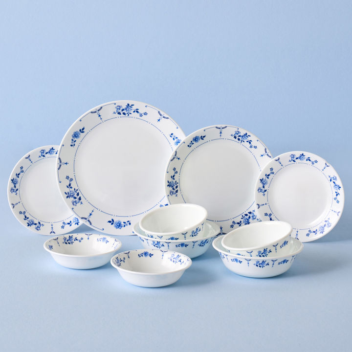 corelle-classic-flora-เครื่องใช้บนโต๊ะอาหาร-อาหารเย็น-10p-เครื่องล้างจาน-เตาอบ-ตู้เซฟ