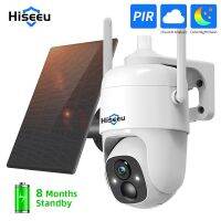 Hiseeu 3MP Cloud AI WiFi Video Security Surveillance Camera Rechargeable Battery with Solar Panel Outdoor Pan Tilt Wireless