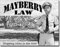 Andy Griffith Show Mayberry Law Barney Fife Fife คลาสสิกทีวีศิลปะบนผนังแบบย้อนยุคตกแต่งโลหะดีบุก