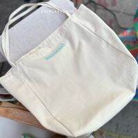 [พร้อมส่งจากไทย] Canvas Large Tote Bag 2girlsstudio รุ่นตัวอักษร maaaaaas กระเป๋าสะพายไหล่ อัพเดทสายใหม่ ขนาดใหญ่