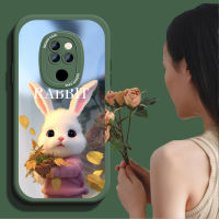 เคสตัวเครื่องเป็นกระจกแบบบางเฉียบสำหรับ Huawei Mate 20 Mate 20 Pro ลายกระต่ายสีม่วงเปลือกด้านหลังเป็นกระจกบางเฉียบเปลือกซิลิโคนนิ่มปกป้องกล้องได้เต็มที่เคสป้องกันการกระแทก