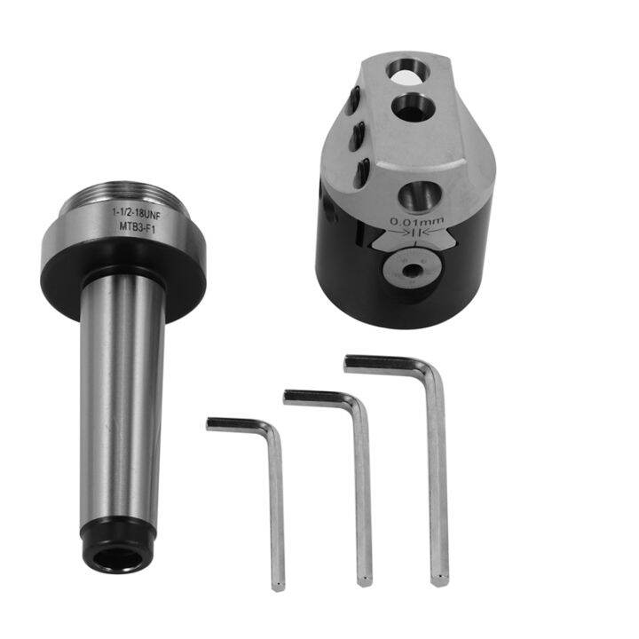 1 Set 50Mm Mt3M12 Universal Usage Boring Head With Morse Taper Shank