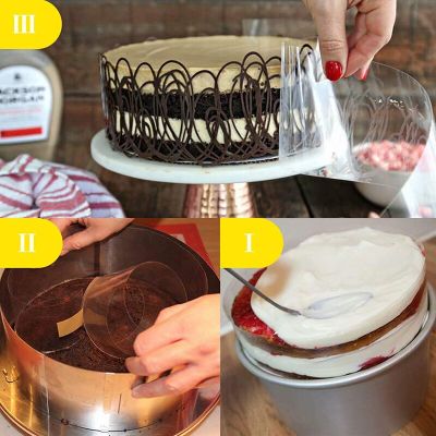 ‘【；】 Cake Necklaces Rhodoid Roll Rion Edge In Movie Circle Pastry Transparent Foam Sheet Chocolate Cake Decorating Edge