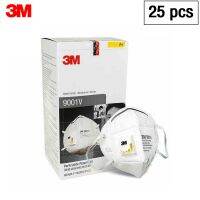 3M 9001V (25ชิ้น) หน้ากากป้องกันฝุ่นละออง พับได้มีวาล์ว ระบายอากาศชนิดสายคล้องหู