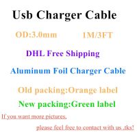 100pcs/lot AAA Quality With Aluminum Foil Charger Cable For i11 Pro X 6s 7 8 plus 1m/3ft USB cable OD 3.0mm Data Cable With Box