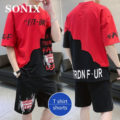 ♂ hnf531 FULAIDA T-shirt Mens Two-piece Short-sleeved Pants 2-piece Sets Summer Casual Sports Suit Young Students