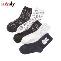 Women Cute Funny Rabbit Socks White Black Cotton Kawaii Cartoon CaSsual Fashion Knit Female Crew Sock