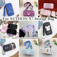 【Discount】 For AUTHON X7 Bone Conduction Headphones Case Summer Style Cartoon Laurel dog for AUTHON X7 Earphone Portable Storage Bag Carry Box Pouch