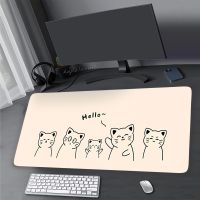 Kawayi น่ารักแมว Mouse Pad เครื่องเกมพรม แผ่นรองเมาส์พีซี แผ่นรองเมาส์เกมพิมพ์ HD แผ่นรองเมาส์ แผ่นรองเมาส์โต๊ะทำงาน 900x400 มม