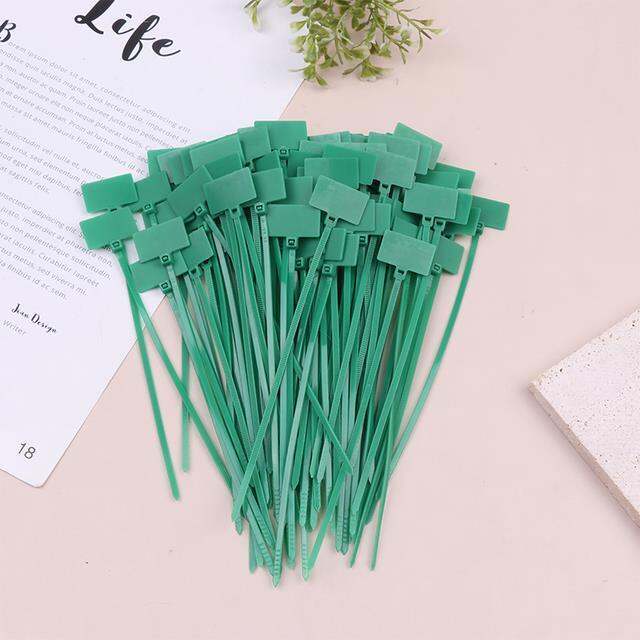 100pcs-4x150mm-color-sign-cable-tie-tag-nylon-label-sign-plate-wire-network-cable-easy-mark-buckle-self-locking-zip-ties