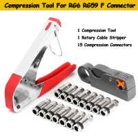 QZ-Multitool Wire Stripping Squeezing Pliers Coaxial Cable Cold Press Clamp Rg59 Rg6 Cable Tv Crimping Tool Set