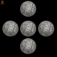5PCS 2019 Euro Astrology Constellation Commemorative Coin Aries Bronze Plated Token Coin&amp;Festive Home Decor Gifts