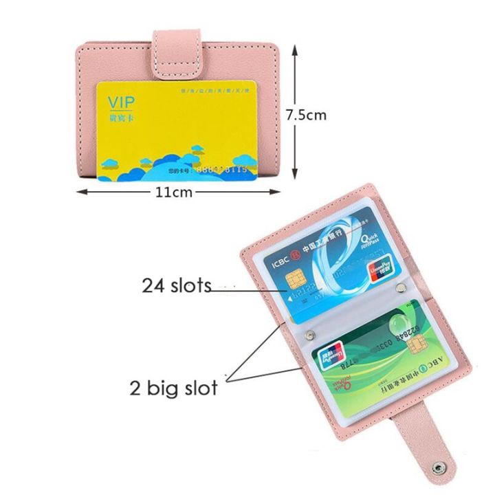 pink-anti-theft-id-credit-card-holder-fashion-womens-26-cards-slim-pu-leather-pocket-case-purse-wallet-for-women-men-female-card-holders