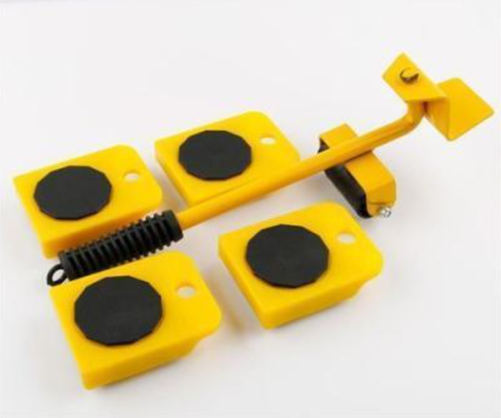 สีเหลืองสี่รอบตัวยกเฟอร์นิเจอร์สินค้าหนักเครื่องควบคุมเฟอร์นิเจอร์-mobility-360องศาหมุนเครื่องมือย้ายบ้านรถเข็น