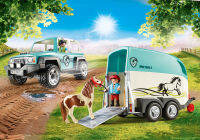 Playmobil 70511 Pony Farm Car with Pony Trailer โพนีฟาร์ม รถกระบะพร้อมรถพ่วงโพนี่