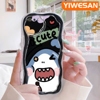 YIWESAN เคสสำหรับ Realme C2S C2,เคส A1K OPPO ลายการ์ตูนน่ารักลายฉลามกรอบเคสโทรศัพท์โปร่งใสเนื้อครีมนิ่มปลอกซิลิโคนกันกระแทกป้องกันเลนส์กล้องเคสใส