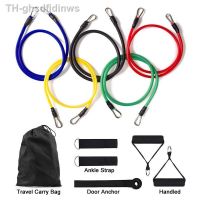 【hot】◊▫ 11Pcs/Set Resistance Bands Pull Rope Indoor with Ankle Training Exercise Expander Elastic