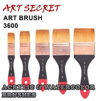 ArtSecret Paint Artist Brush 3600F Flat Korea Importing Synthetic Hair Tin Ferrule Wooden Handle Multi-Functional Art Supplies