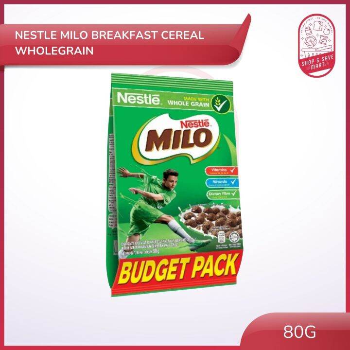 Nestle Milo Breakfast Cereal Wholegrain 80g [Halal] Lazada