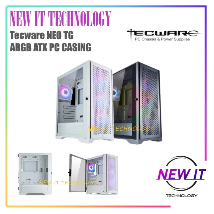 Tecware NEO TG ARGB ATX PC CHASSIC / PC CASE [ BLACK / WHITE ] ( PRE ...