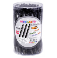 Maples รุ่น MP 334 ปากกาลูกลื่นแบบกด (หมึกสีดำ) ขนาด 0.5 MM แพค 50 แท่ง/กระปุก