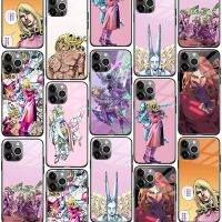 【Sell Well】FDD ตลกวาเลนไทน์ยืน D4C JOJO SBR อะนิเมะแก้วโทรศัพท์ครอบคลุมกรณีเชลล์สำหรับ iPhone SE 7 8 14บวก X XR XS 11 12 13 Mini Pro Max